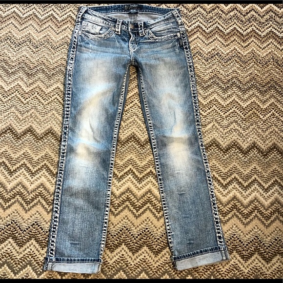 Silver Jeans Denim - Silver Aiko Mid Straight Stretch Jeans 26/30